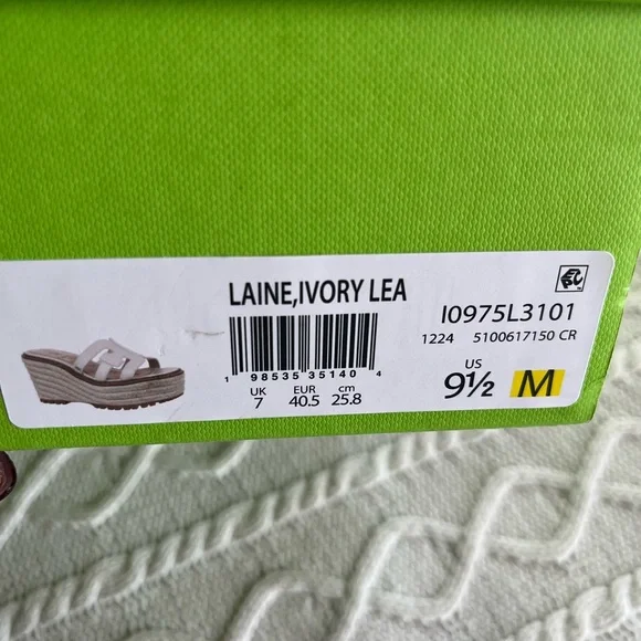 Sam Edelman Ivory Wedge Platform Slides Designer Women’s Size 9.5 - Picture 2 of 13